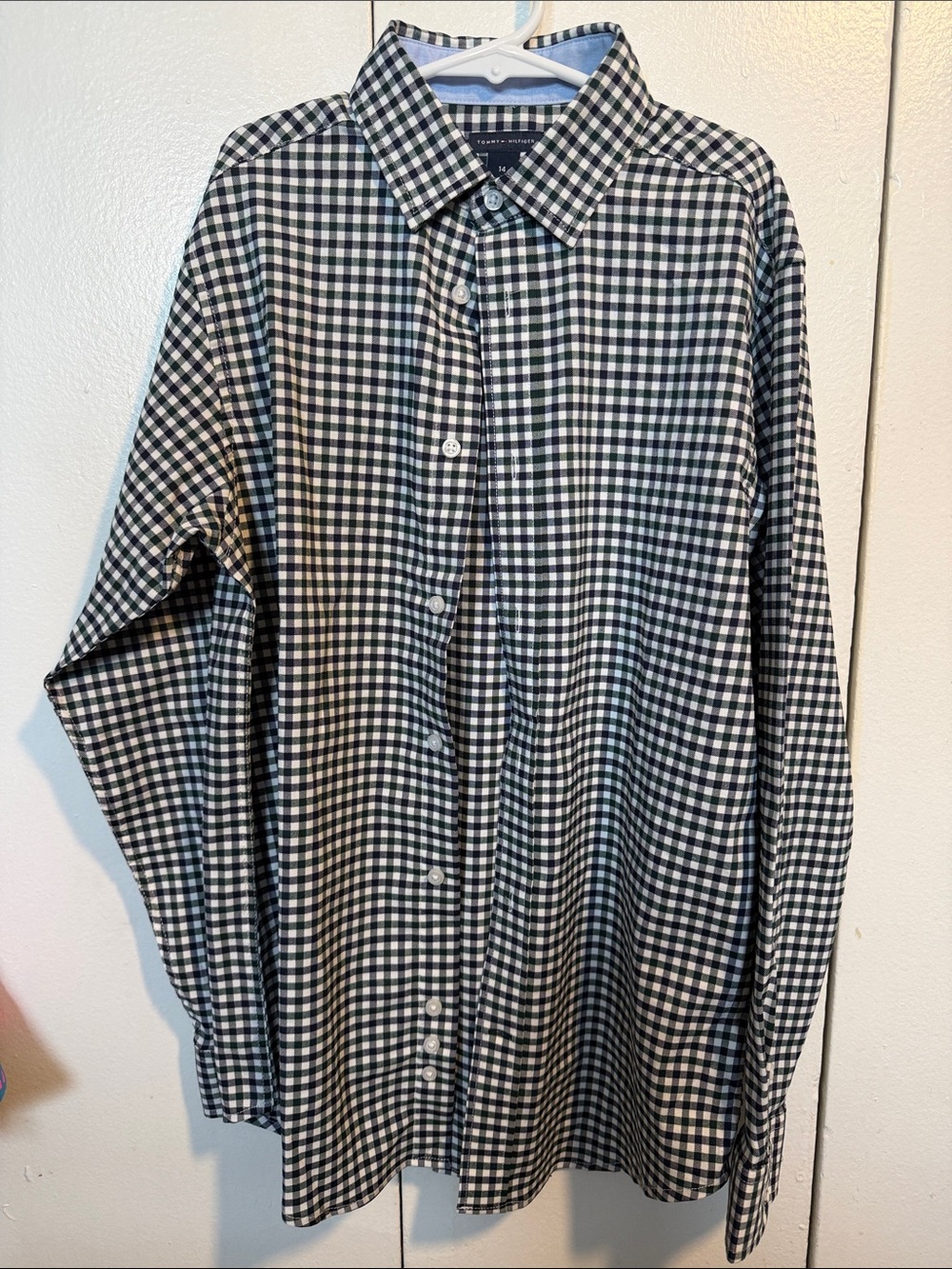 Tommy Hilfiger Black & White Gingham Button-Down Shirt
